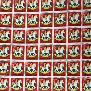 MNH 1978 Scott #1769 Hobby Horse Christmas 15 Cent Stamp Sheet of 100 Stamps
